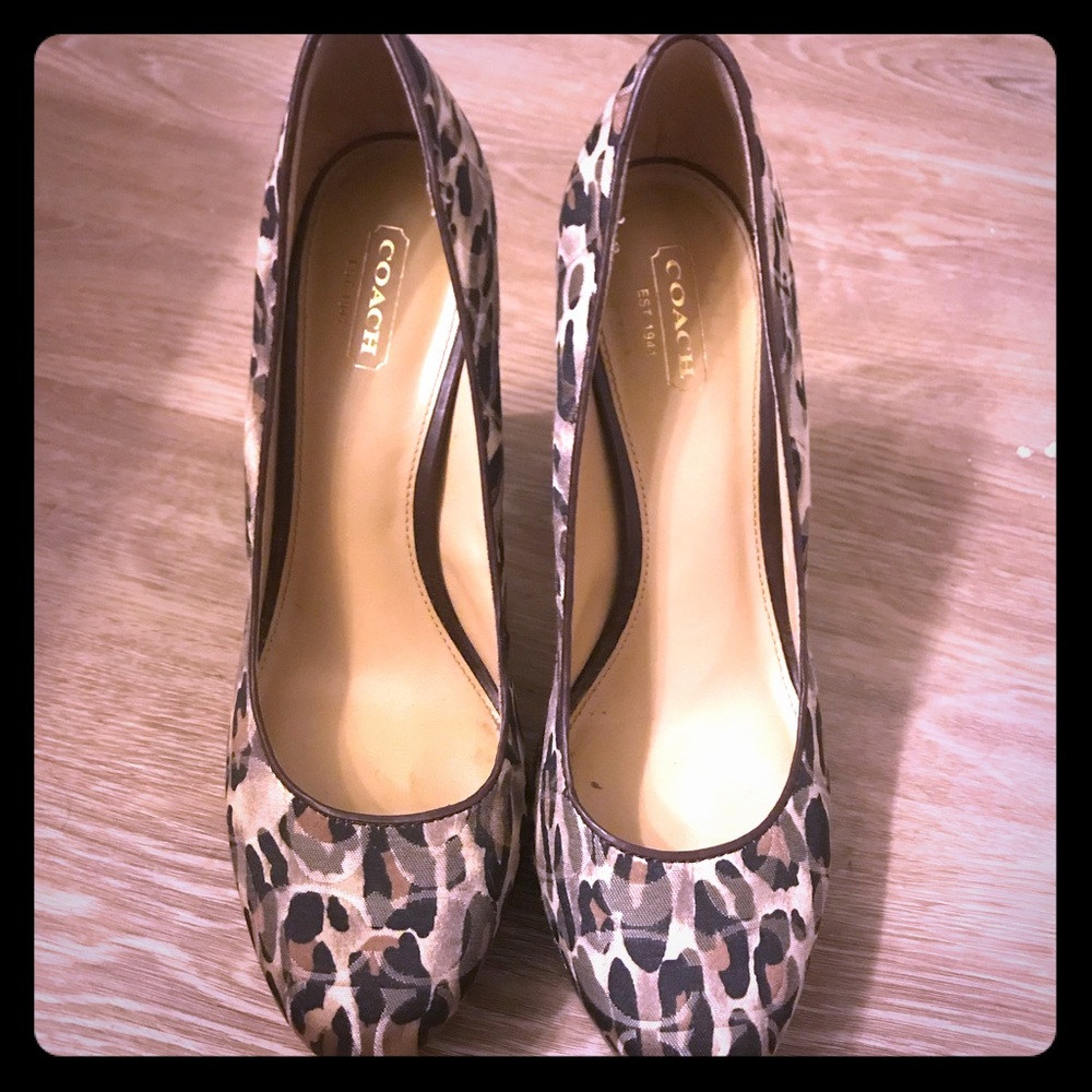 Coach Animal Print Heels